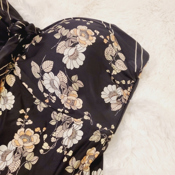Seafolly Splendour V Wire Women's Tankini Top in Black NEW Size 12 Floral - Picture 5 of 10
